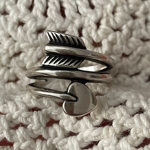 James Avery Arrow and Heart Ring size 4.5